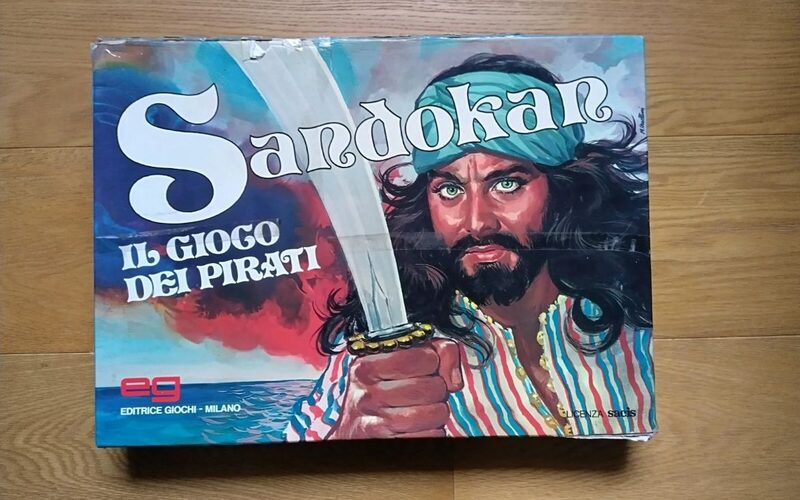 Scatola del gioco vintage Sandokan, il gioco dei pirati